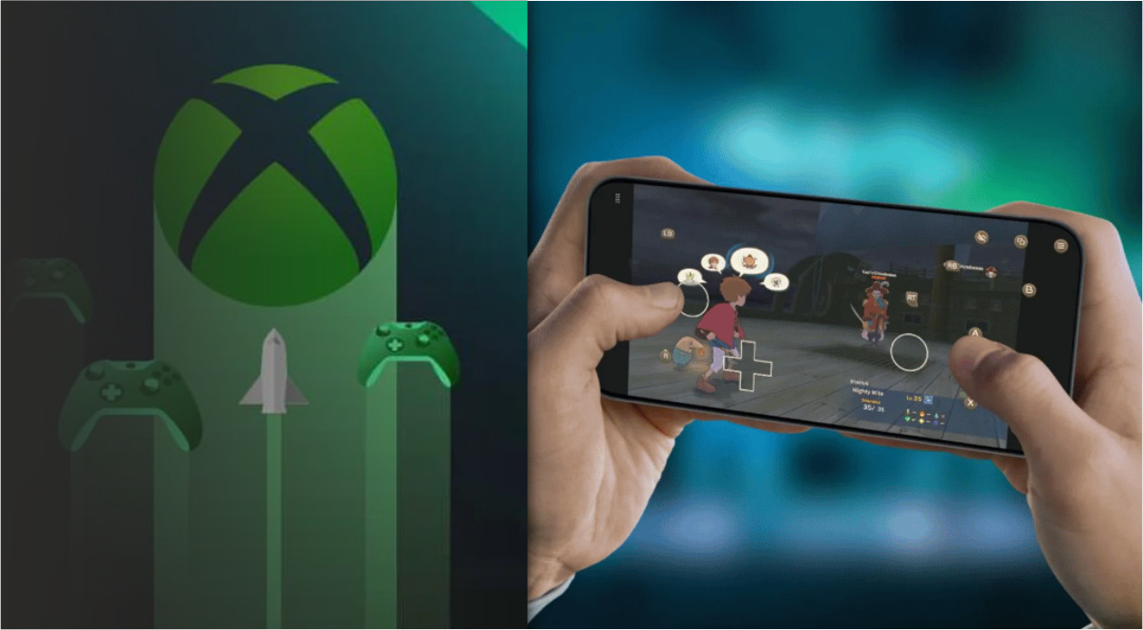 Usar controles de toque do Xbox com jogos na nuvem ou jogos