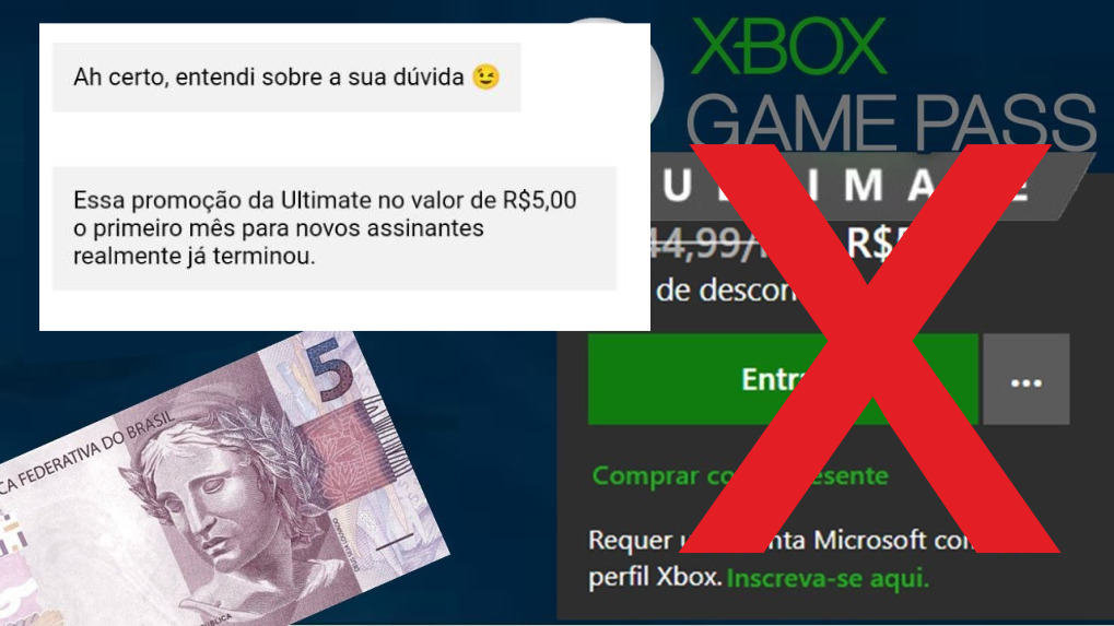 Xbox Game Pass Ultimate está com promoção de 1 mês por R$ 5